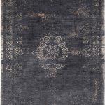 Louis De Poortere tapis, Fading World Mineral Black 8263, Medallion design