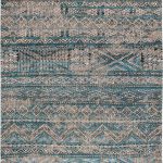 Louis De Poortere tapis, Antiquarian Zemmuri Blue 9110, Kilim design