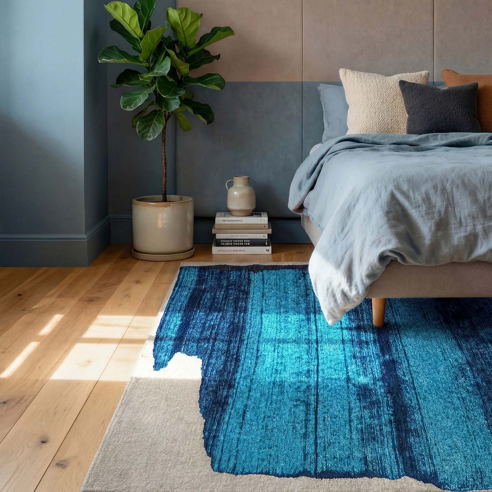 Louis De Poortere tapis Craft 2080 Brush Diva Blue interior