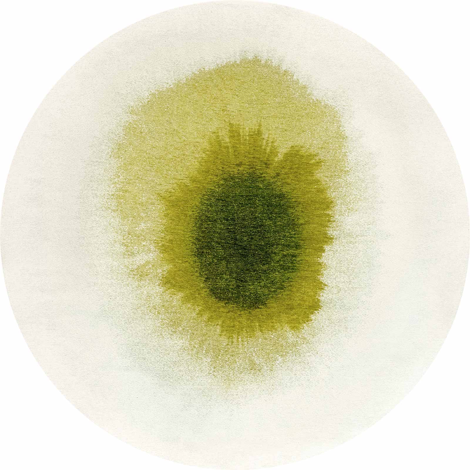 Louis De Poortere tapis Meditation 2105 Drop Green Pepper round 1