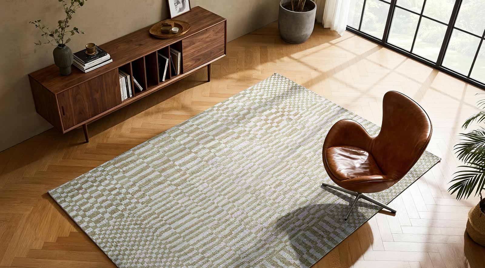Louis De Poortere tapis Structures 2099 Berber Caravan interior 2
